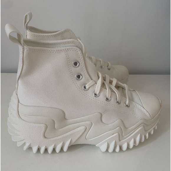 Converse Run Star Motion Beige White Unisex Casual Platform Shoes A03242C - Picture 6 of 9